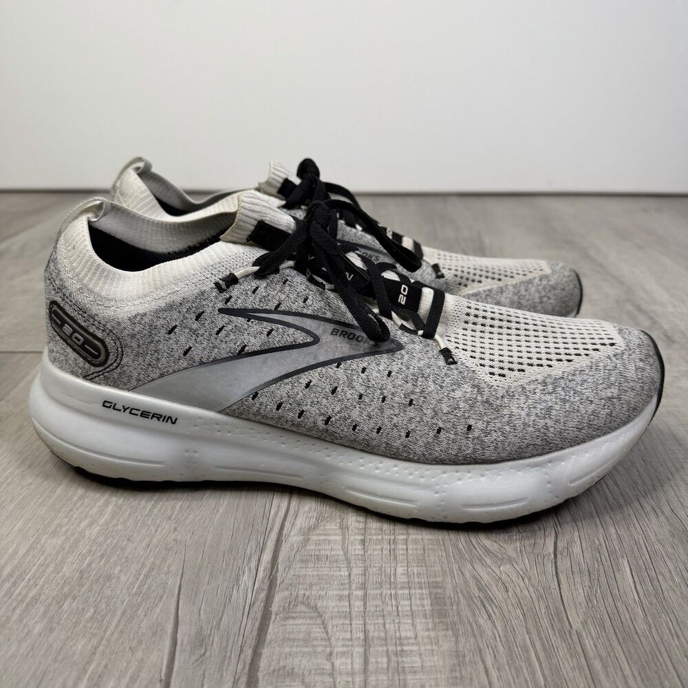Brooks Mens 12.5 Glycerin StealthFit 20 1103841D135 Gray Running Shoes Running D - Picture 4 of 11